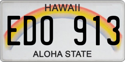 HI license plate EDO913