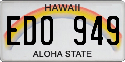 HI license plate EDO949
