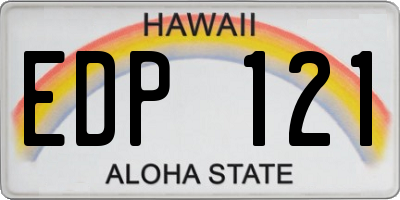 HI license plate EDP121