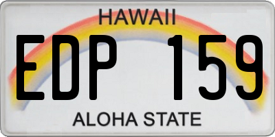 HI license plate EDP159