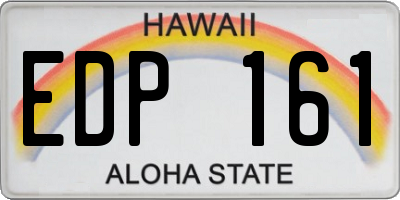 HI license plate EDP161