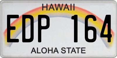 HI license plate EDP164