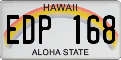 HI license plate EDP168