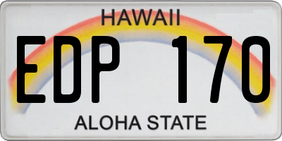 HI license plate EDP170