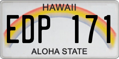 HI license plate EDP171