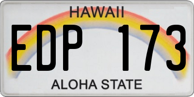HI license plate EDP173