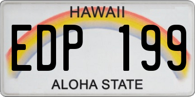 HI license plate EDP199