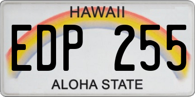 HI license plate EDP255