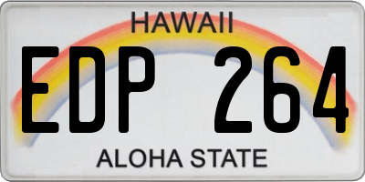 HI license plate EDP264