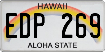 HI license plate EDP269