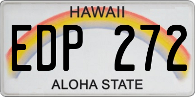 HI license plate EDP272