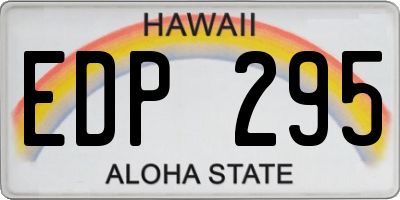 HI license plate EDP295