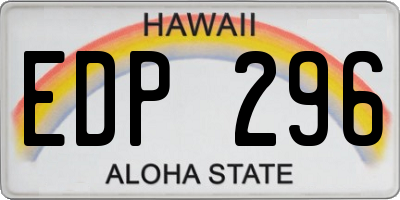 HI license plate EDP296