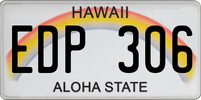 HI license plate EDP306