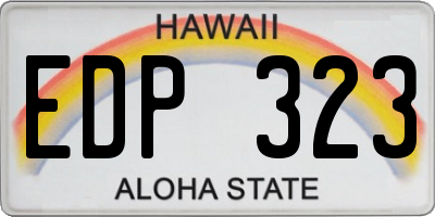 HI license plate EDP323