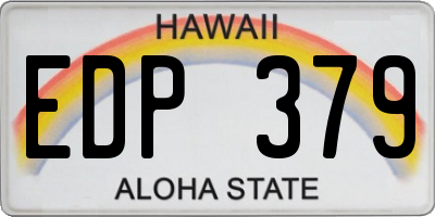 HI license plate EDP379