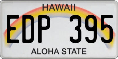 HI license plate EDP395