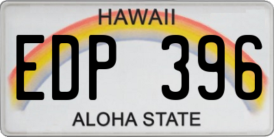 HI license plate EDP396