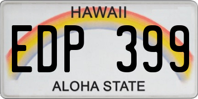 HI license plate EDP399
