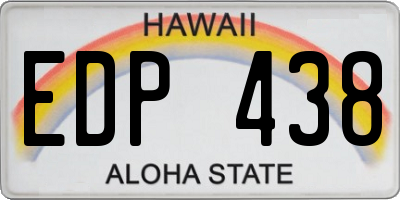 HI license plate EDP438