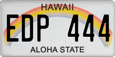 HI license plate EDP444
