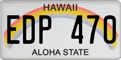HI license plate EDP470