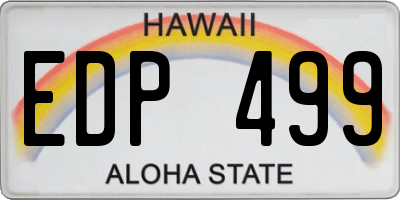 HI license plate EDP499
