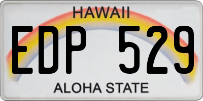 HI license plate EDP529