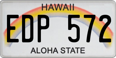 HI license plate EDP572