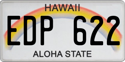 HI license plate EDP622
