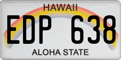 HI license plate EDP638