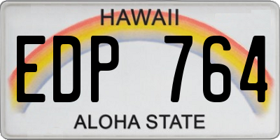 HI license plate EDP764