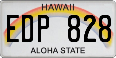 HI license plate EDP828