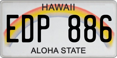 HI license plate EDP886