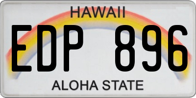 HI license plate EDP896
