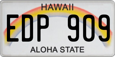HI license plate EDP909