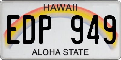 HI license plate EDP949