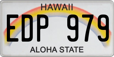 HI license plate EDP979