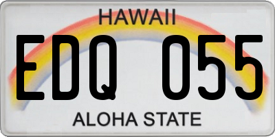 HI license plate EDQ055