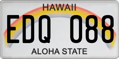 HI license plate EDQ088