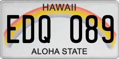 HI license plate EDQ089