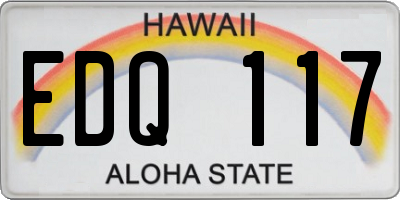 HI license plate EDQ117