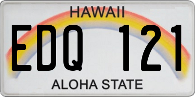 HI license plate EDQ121