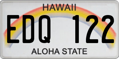 HI license plate EDQ122