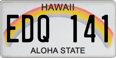 HI license plate EDQ141