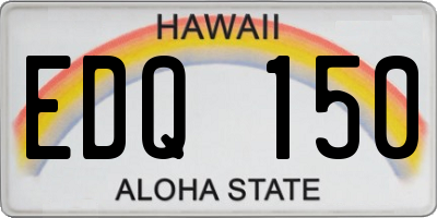 HI license plate EDQ150