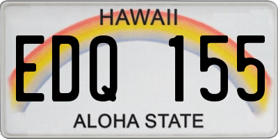 HI license plate EDQ155