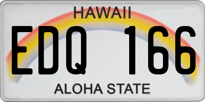 HI license plate EDQ166