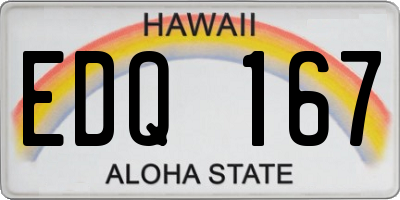 HI license plate EDQ167