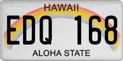 HI license plate EDQ168